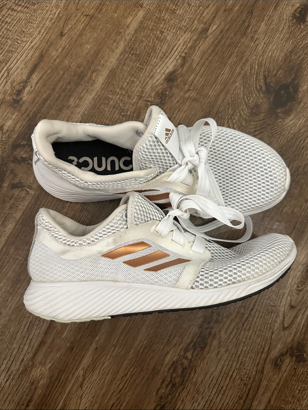 Adidas W9.5 White & Rose Gold Running Shoes